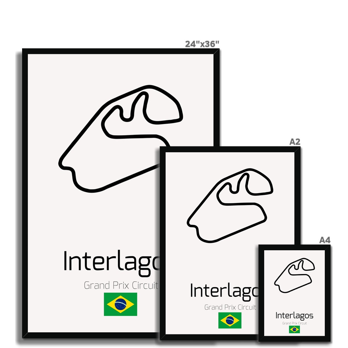 Formula 1 Motorsports Art Prints. Circuit layout premium art prints.