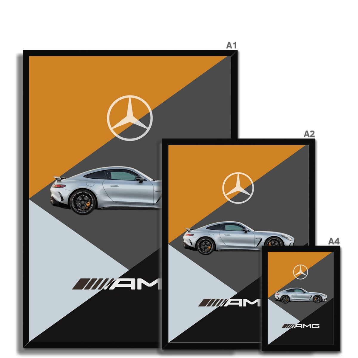 Mercedes-AMG GT premium framed wall art.