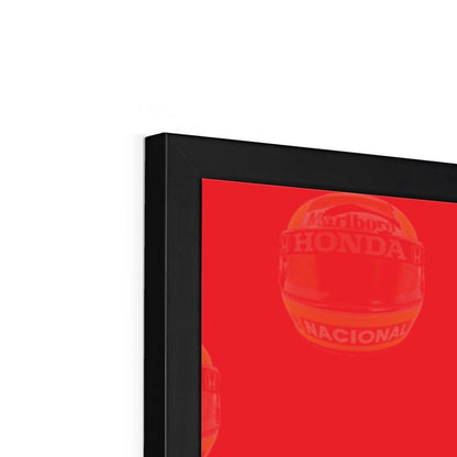 Framed art print Aryton Senna Formula 1 championship McLaren