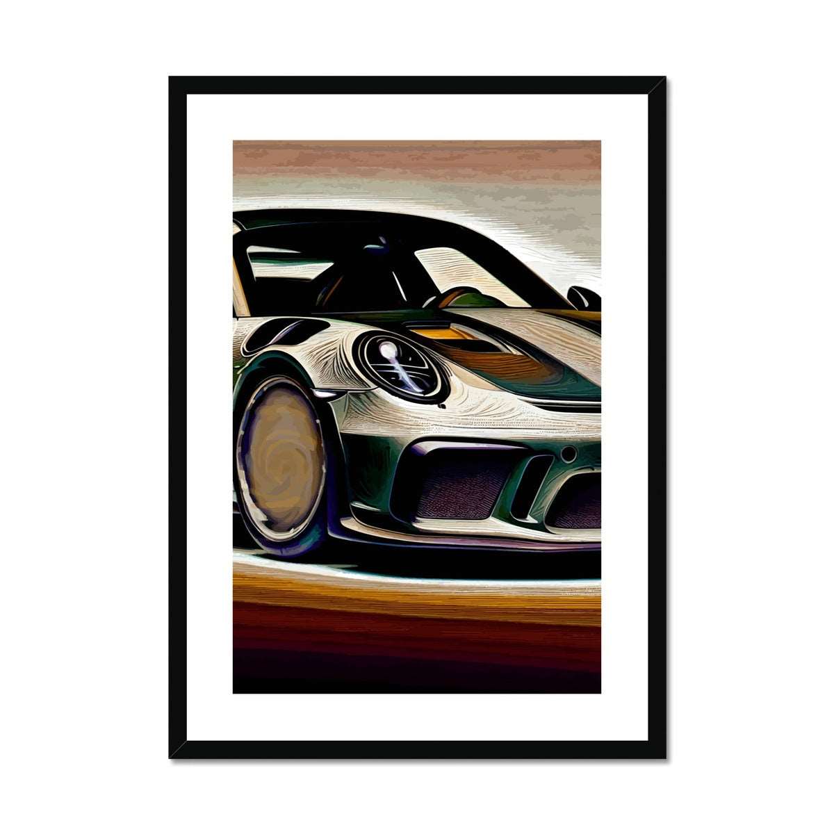 Porsche 911 Turbo S - Car Art - Framed Prints - Car Posters