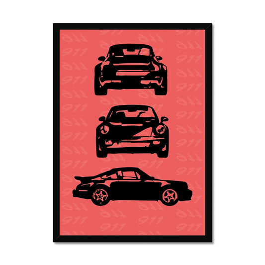 Porsche 911 964 Turbo - Car Art - Framed Prints - Car Posters