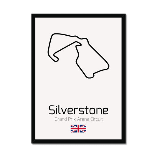 Silverstone GP Circuit. Formula 1 Motorsports Art Prints. Circuit layout premium art prints.