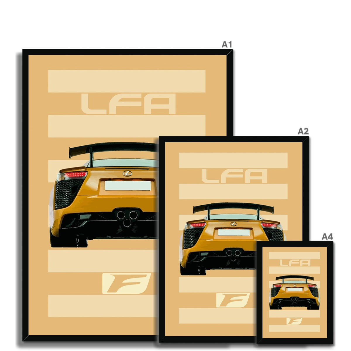 Lexus LFA supercar premium framed art print. Yamaha.