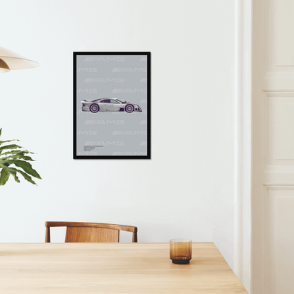 CLK GTR artwork displayed above a dining table