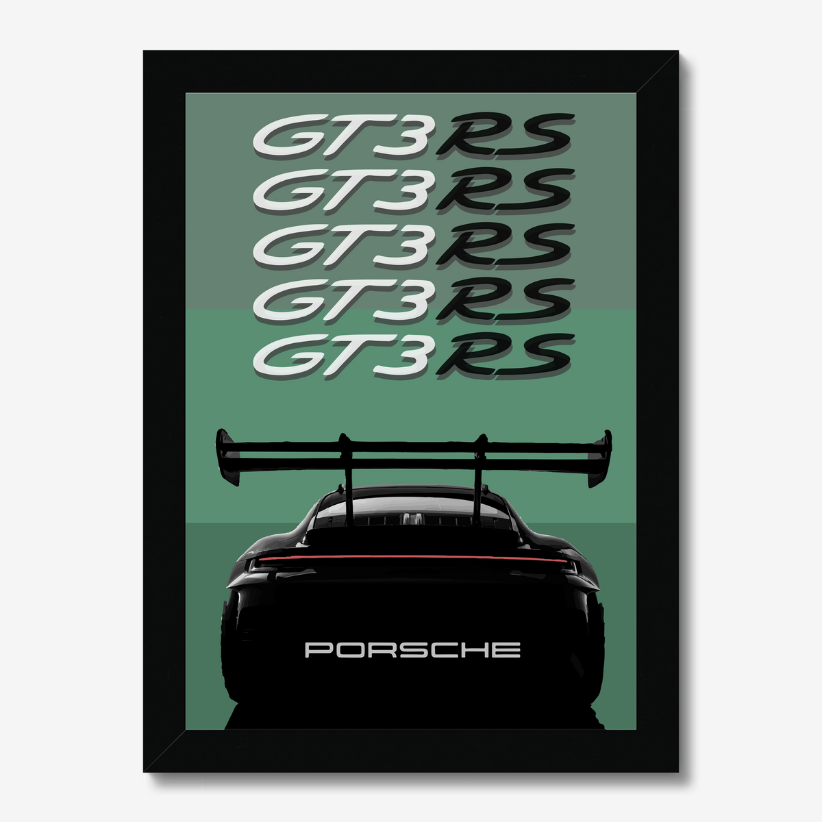 Centred Porsche 911 GT3 RS wing print
