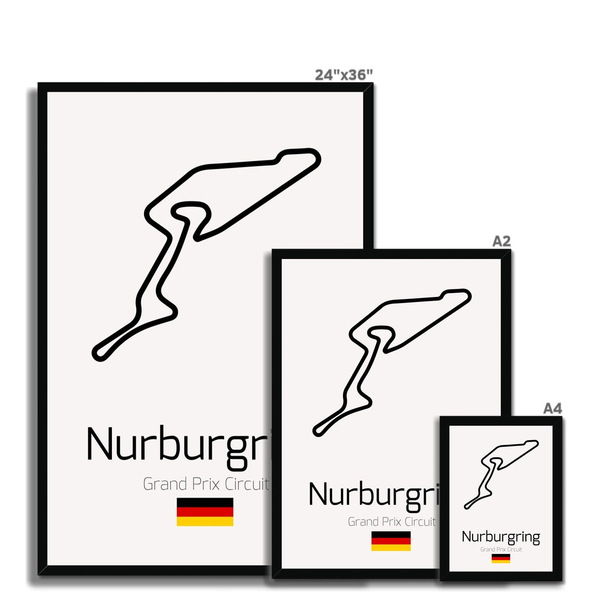 Formula 1 Motorsports Art Prints. Circuit layout premium art prints.