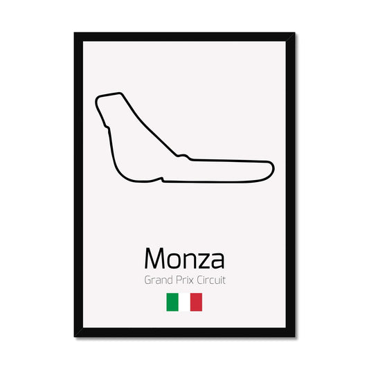 Formula 1 Motorsports Art Prints. Circuit layout premium art prints. Monza circuit.