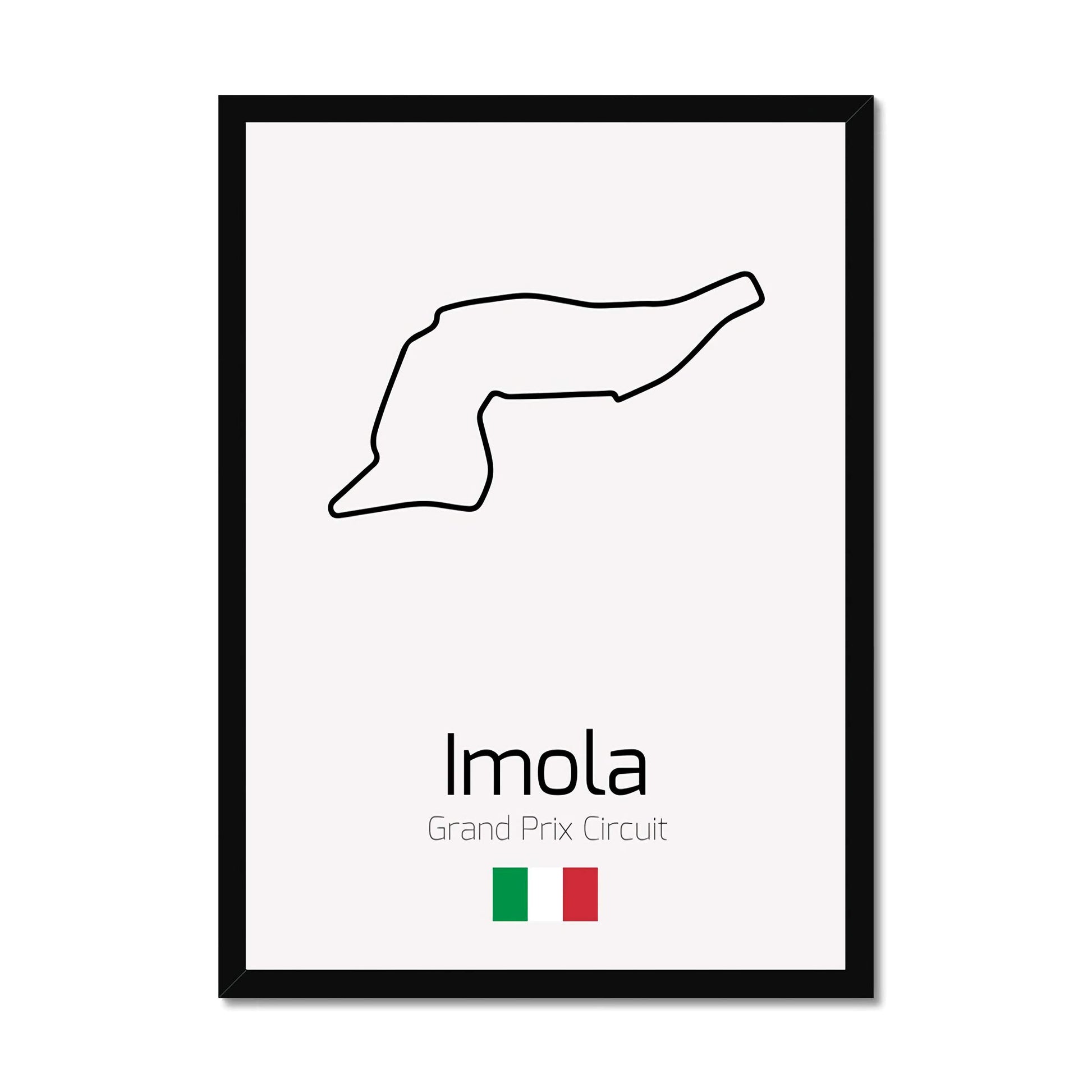 Formula 1 Motorsports Art Prints. Circuit layout premium art prints. Imola circuit.