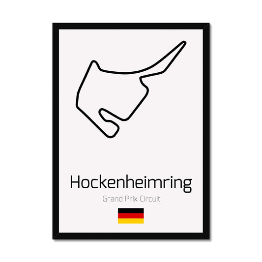 Formula 1 Motorsports Art Prints. Circuit layout premium art prints. Hockenheimring circuit.