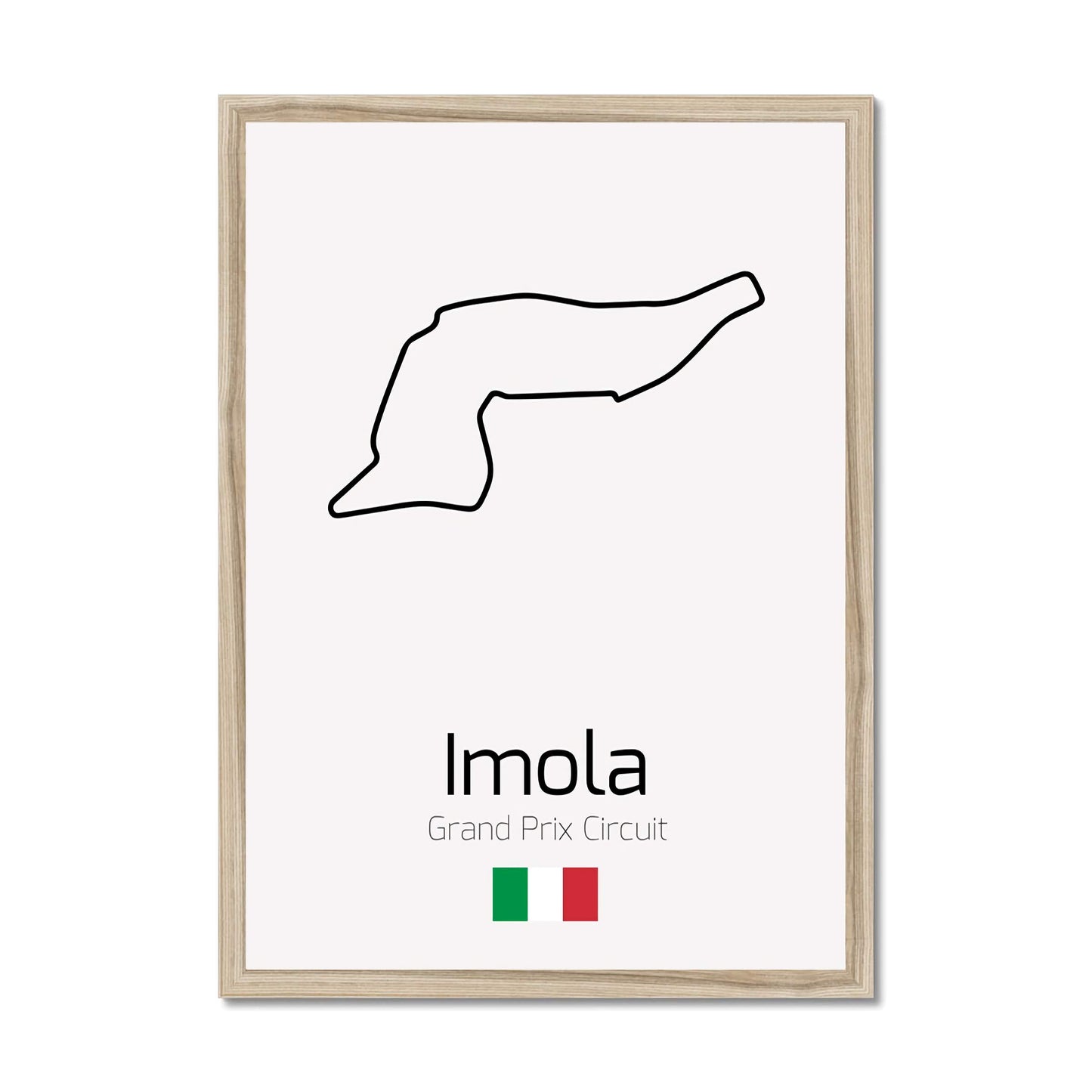 Formula 1 Motorsports Art Prints. Circuit layout premium art prints. Imola circuit.