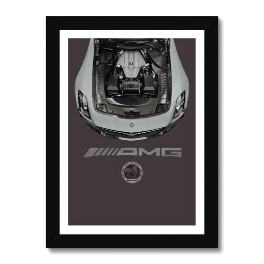 Art Print: AMG 6.2 litre engine. Mercedes-Benz AMG SLS.