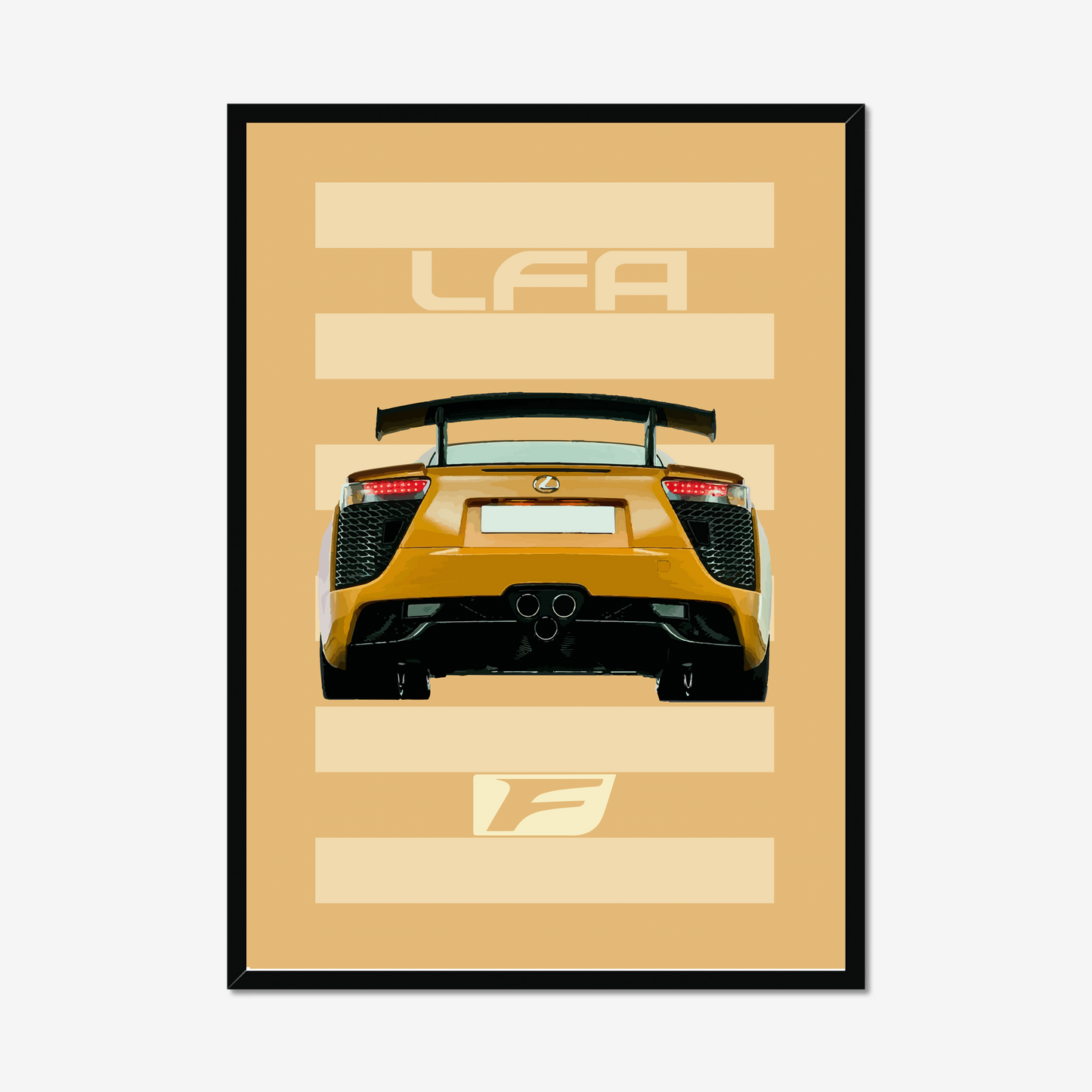 Lexus LFA supercar premium framed art print. Yamaha.