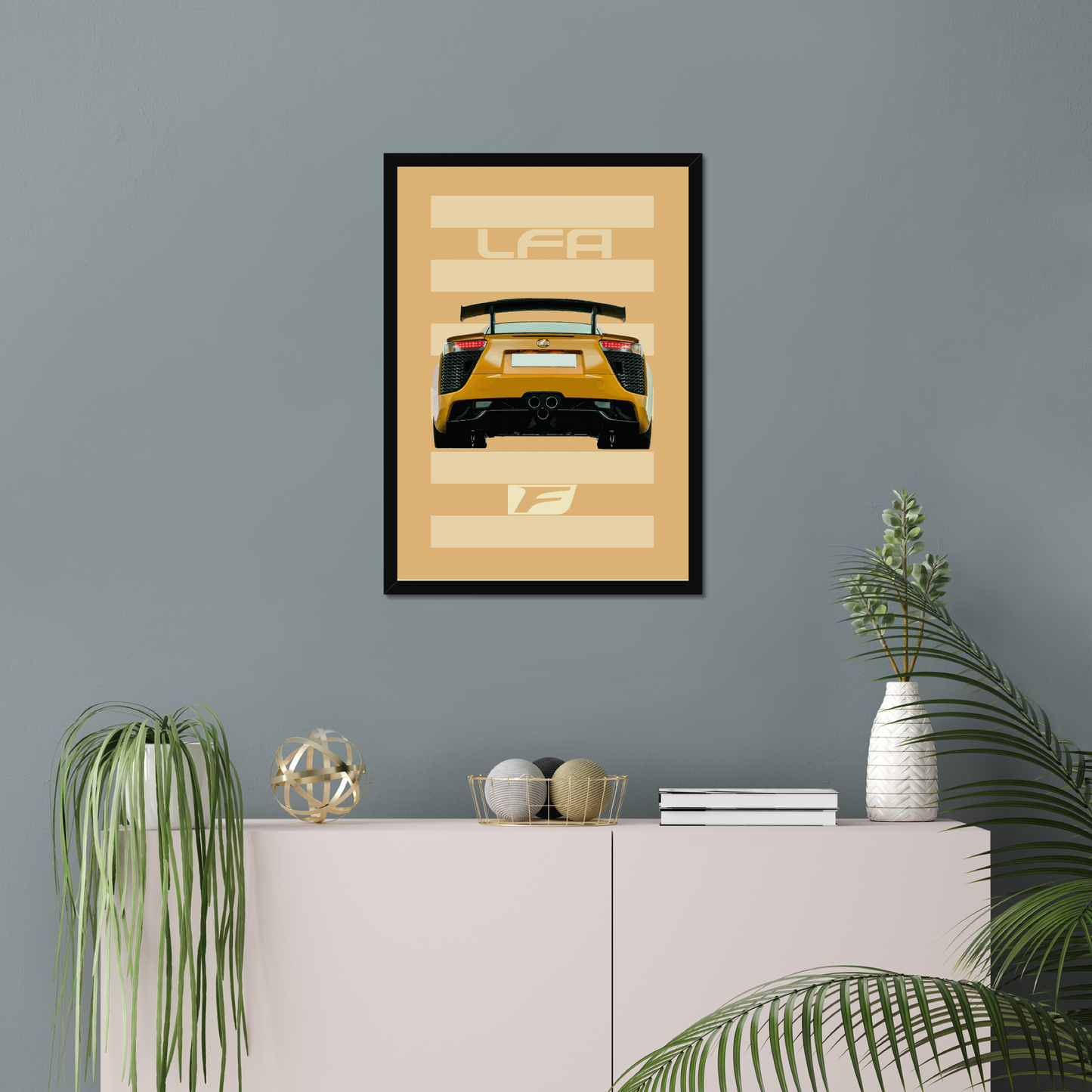 Lexus LFA supercar premium framed art print. Yamaha.