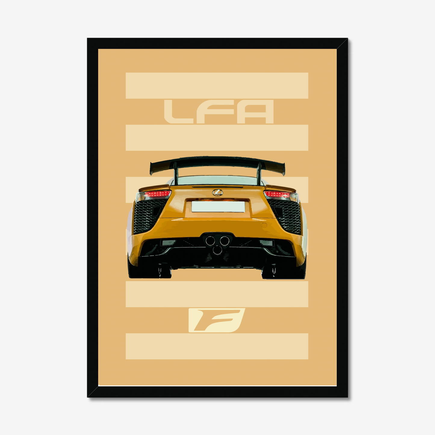 Lexus LFA supercar premium framed art print. Yamaha.