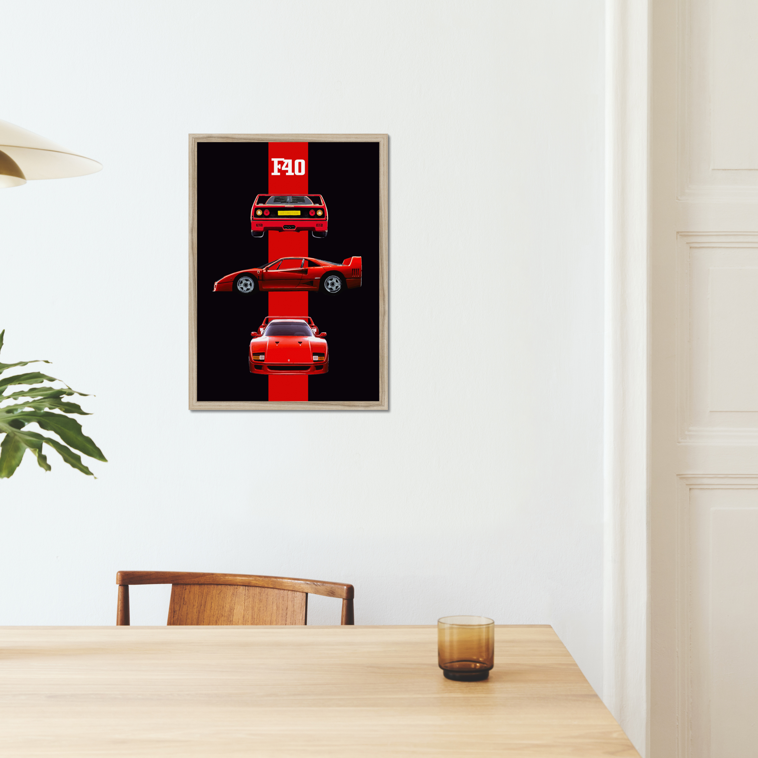 Ferrari F40 - Framed Car Art Prints - Ferrari - Automotive Art