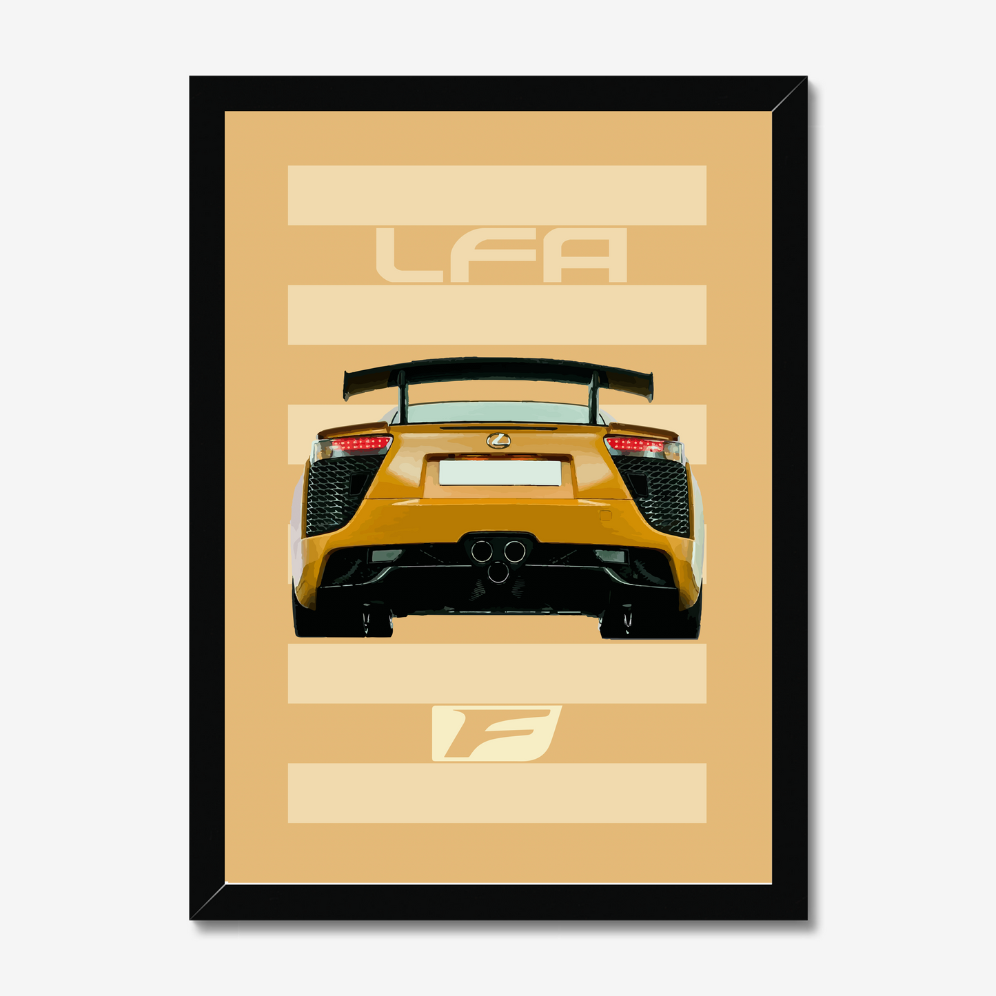 Lexus LFA supercar premium framed art print. Yamaha.