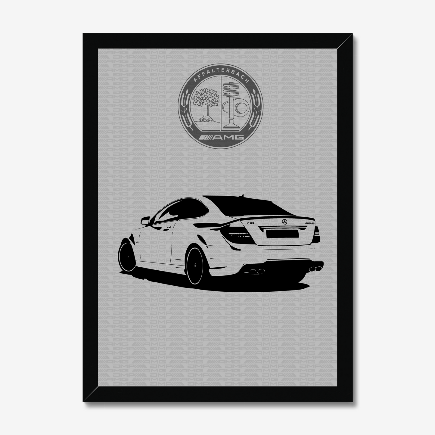 Mercedes-AMG W204 C63 6.2 Litre Naturally Aspirated Framed Car Wall Art.