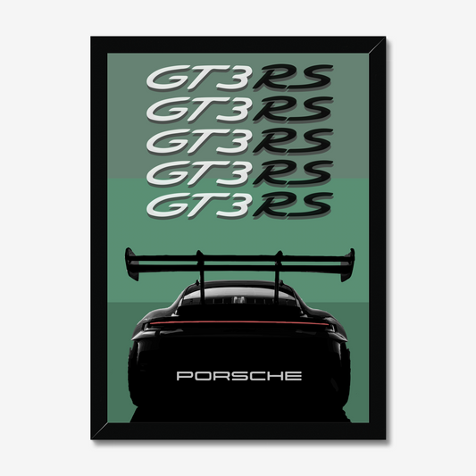 Porsche GT3 RS 992 Premium Framed Wall Art. Motorsports.