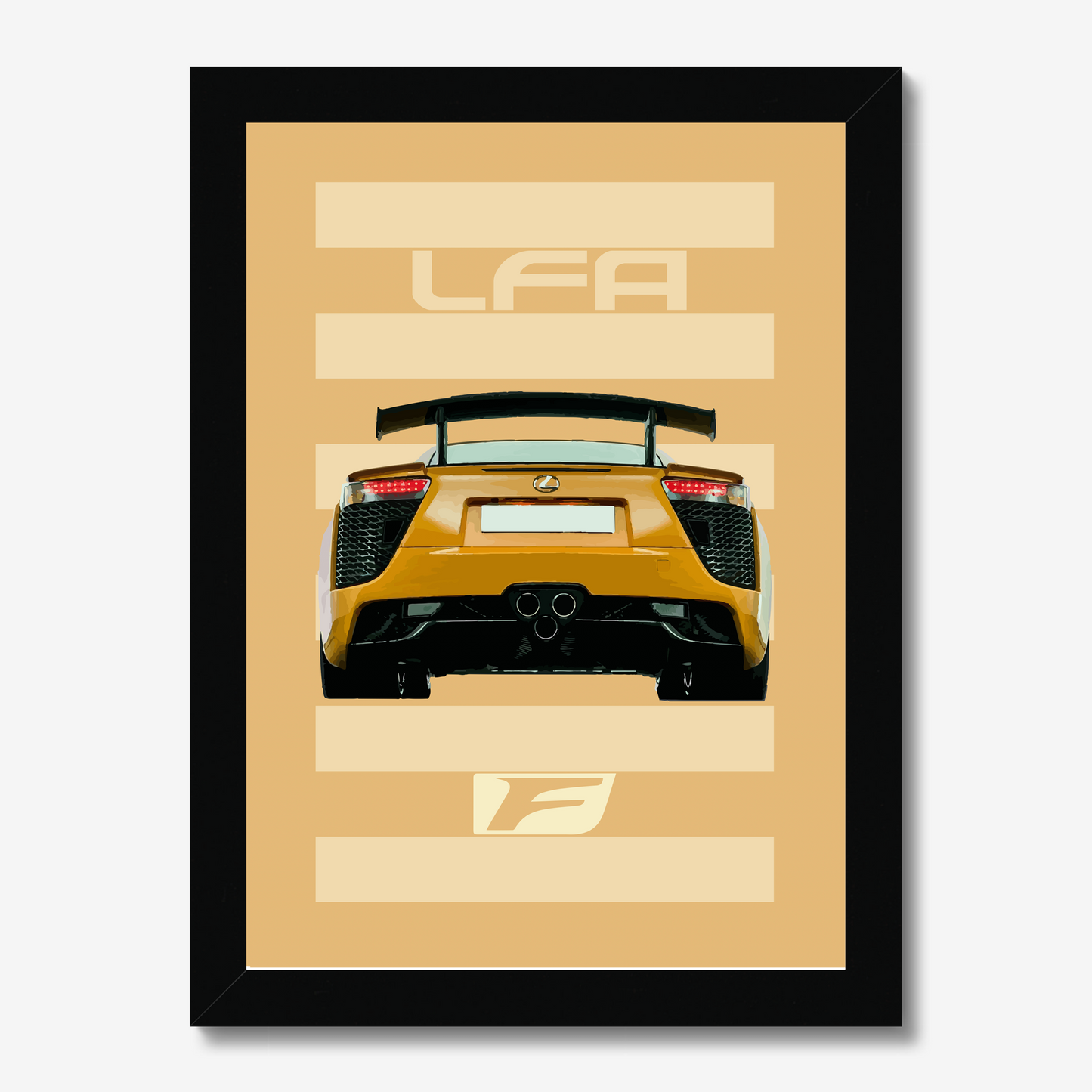 Lexus LFA supercar premium framed art print. Yamaha.